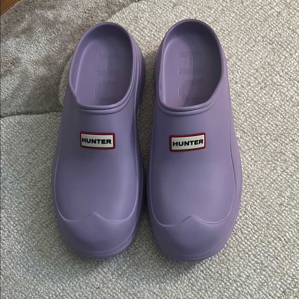 Hunter Purple Clogs size 11 mules